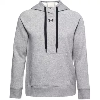 Sweat à capuche Rival Fleece Under Armour femme gris Mod/blanc