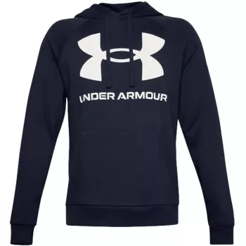 Sweat à capuche Rival Fleece Big Logo HD Under Armour homme bleu marine 1357093 410