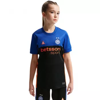 Nike Inter Milan 2025/2026 Stadium Special Edition Children's Football Jersey - Black/Blue (Size M)