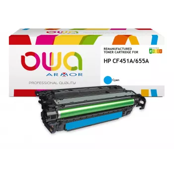 Cartouche de toner ARMOR OWA compatible HP CF451A cyan (10 500 pages)