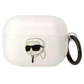 Karl Lagerfeld étui AirPods Pro transparent avec silhouette de tête Karl