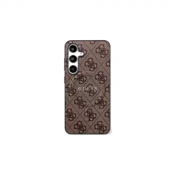 GUESS 4G Ring Classic Logo MagSafe Case for Samsung Galaxy S25 FE - Brown