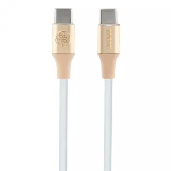 GUESS GUCCLALRGDD USB-C to USB-C Cable 1.5m Fast Charging Light Gold Embossed Logo