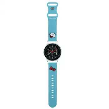 Hello Kitty Bracelet de montre universel en silicone Kitty Head bleu 22 mm