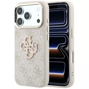 GUESS 4G & Big Resin Logo Case for iPhone 17 Pro / 18 Pro - Pink