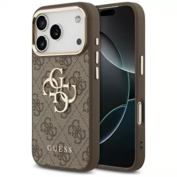 GUESS 4G Big Classic Logo Case for iPhone 17 Pro / 18 Pro - Brown & Gold