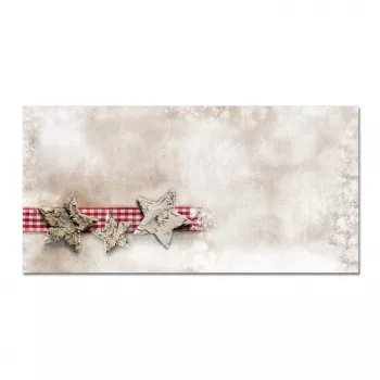 Sigel DU049 enveloppe de Noël DIN long (DL, 110 x 220 mm), Winter Chalet, brun/rouge, 90 g/m²