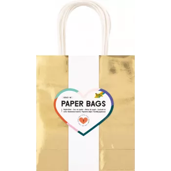 Sachets en papier Folia or M brillant, 7 pièces