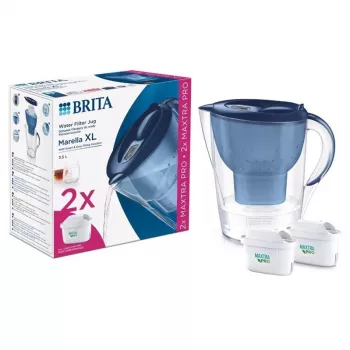 BRITA MARELLA XL Carafe filtrante avec 2 filtres MAXTRA+, capacité totale 3,5 l, blanche