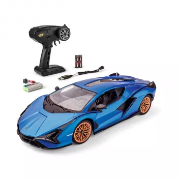 Voiture RC Tamiya Carson 1:14 Lamborghini Sian FKP 37 2.4GHz RTR bleue