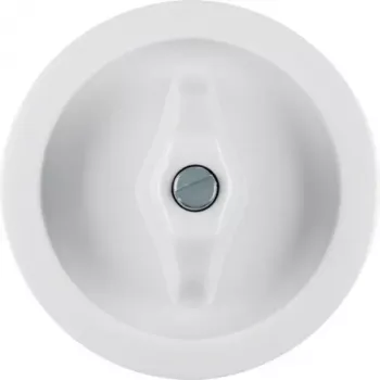 Hager WTW1000WG plaque centrale avec bouton rotatif, série 1930, blanc polaire brillant