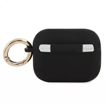 GUESS GUAPSSSK coque AirPods Pro noire en silicone Vintage Script