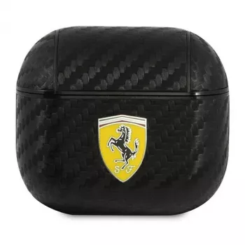Coque Ferrari FESA3CABK pour AirPods 3 On Track PU Carbon Black