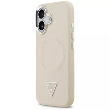 GUESS Triangle Logo MagSafe Case for iPhone 17 – Beige