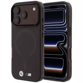 Coque BMW M IML Frosted Metal Logo & Trims MagSafe pour iPhone 18 Pro / 17 Pro - Bordeaux