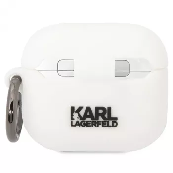 Coque Karl Lagerfeld KLACA3SILKCW pour AirPods 3 Blanc Silicone Karl & Choupette