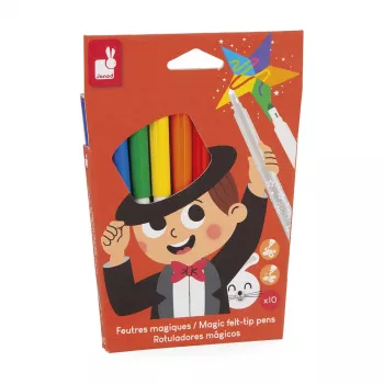 Feutres magiques à changement de couleur Janod, 10 couleurs