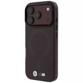 Coque BMW M IML Frosted Metal Logo & Trims MagSafe pour iPhone 18 Pro Max / 17 Pro Max - Bordeaux