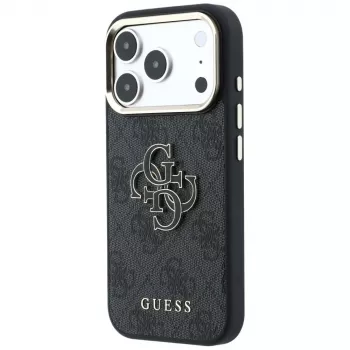 GUESS 4G & Big Resin Logo Case for iPhone 17 Pro Max / 18 Pro Max - Black