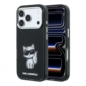 Coque MagSafe Karl Lagerfeld IML Choupette Body Sketch Print pour iPhone 18 Pro Max / 17 Pro Max - Noir