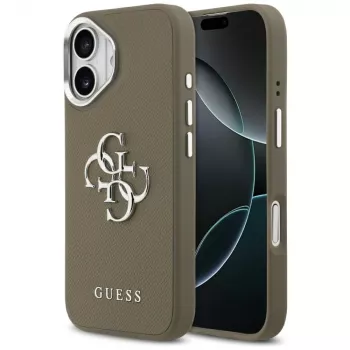 Guess Grained Big 4G Classic Logo Case for Apple iPhone 17 - Brown