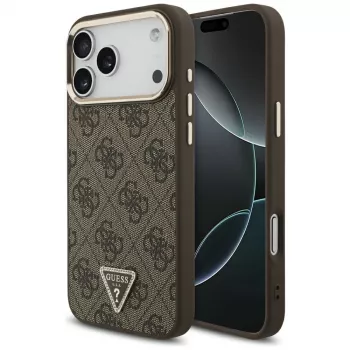 GUESS 4G Triangle Logo MagSafe Case for iPhone 18 Pro Max / 17 Pro Max - Brown