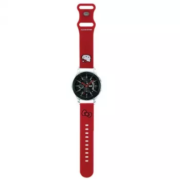 Bracelet de montre universel en silicone Hello Kitty 22 mm tête de Kitty rouge