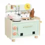 Cuisine en bois Shiny Grandma Janod avec 9 accessoires, rose/gris
