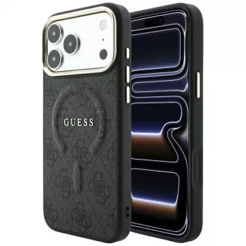 GUESS Embossed 4G Classic MagSafe Case for iPhone 17 Pro / 18 Pro - Black