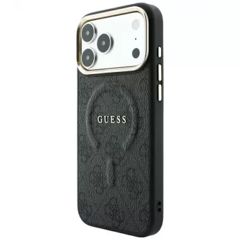 GUESS Embossed 4G Classic MagSafe Case for iPhone 17 Pro / 18 Pro - Black