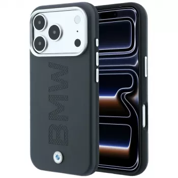 Coque MagSafe BMW Signature Centered Deboss pour iPhone 18 Pro / 17 Pro - Gris