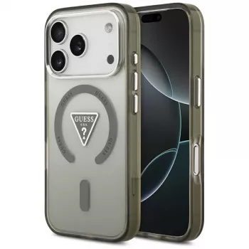 GUESS IML Gradient Triangle Logo MagSafe Case for iPhone 17 Pro Max - Khaki