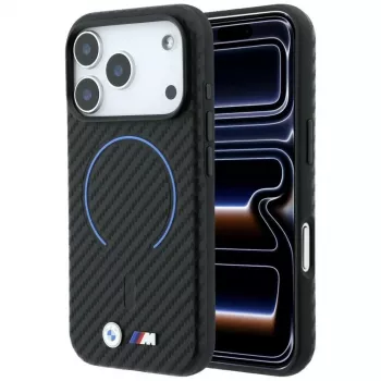 Coque MagSafe BMW M Carbon Printed Ring pour iPhone 18 Pro Max / 17 Pro Max - Noir