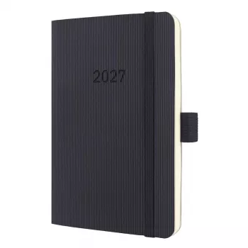 Sigel Conceptum C2723 agenda hebdomadaire 2027, env. A6, couverture souple, noir