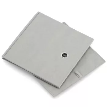 Boîte de rangement ZELLER 14422 en non-tissé, grise, 27L, pliable, avec poignée