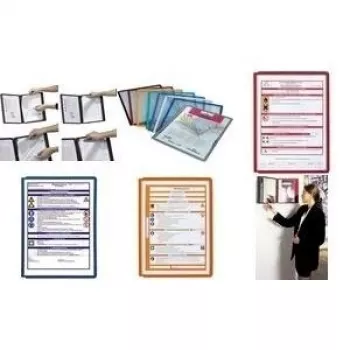 Cadre de présentation DURABLE SHERPA PANEL A4, polypropylène gris, pour systèmes de présentation SHERPA