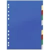 Intercalaires de documents DURABLE 674027 A4 1-10, polypropylène, 10 parties, perforation universelle, couleurs assorties
