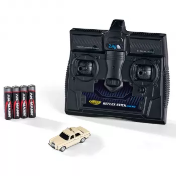 Voiture RC micro Tamiya Carson 1:87 Mercedes-Benz 200/8 Taxi 2.4GHz 100% RTR
