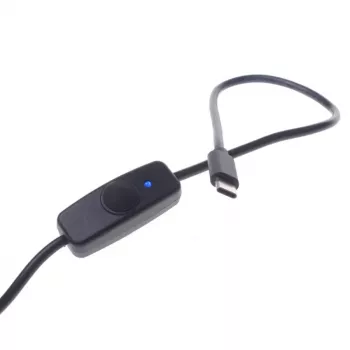 Câble USB-C vers USB-C USB 3.1 d'alimentation/données ALLNET avec interrupteur, 1,0 m, noir