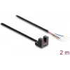 Barrière lumineuse à fourche Delock 5 mm type L avec 4 extrémités de câble ouvertes PNP L/D commutable 2 m
