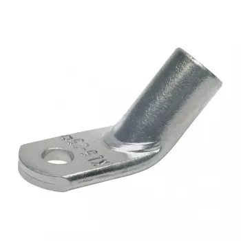 Cosse tubulaire coudée Klauke 48R1245, cuivre étamé, 95 mm², M12, 45°