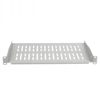 EFB Elektronik 1U Fixed Shelf 350 mm Deep 10 kg Load Light Grey RAL 7035
