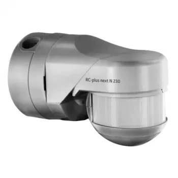 Détecteur de mouvement BEG BRCK LUXOMAT RC-plus next N 230, aspect inox, détection 230°, 230V