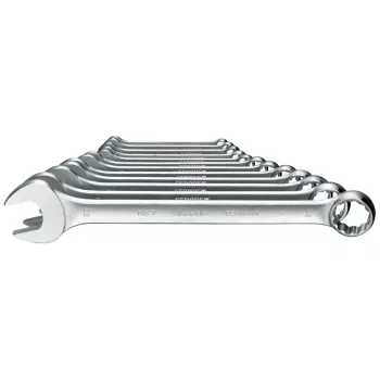 Jeu de clés mixtes GEDORE 12 pièces 10-32 mm DIN 3113 forme A acier chrome-vanadium, 6093150