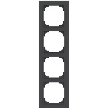 Cadre de finition 4 postes Busch-Jaeger future linear, noir mat