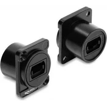 Module D-Type Delock MPO femelle vers femelle noir