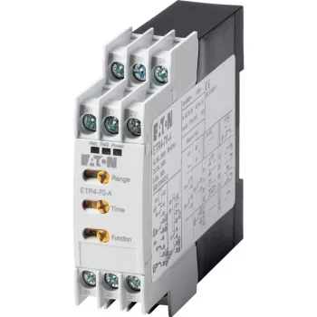 Eaton ETR4-70-A relais temporisé multifonction, 24-240 V AC/DC, 2 contacts inverseurs, 0,05 s-100 h, rail DIN