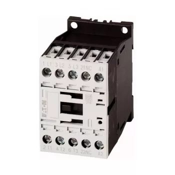 EATON Moeller DILM9-01 24 V DC 3-Pole Contactor Relay, 9 A, 4 kW, 1 NC Auxiliary Contact, Screw Terminals, DIN Rail Mount