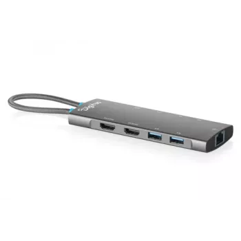 DIGITUS DA-70922 Station d'accueil USB-C, 9 ports, 2x HDMI, USB, RJ45