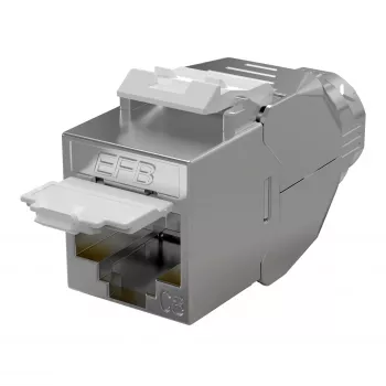 Module Keystone RJ45 EFB Elektronik E-20096 Slimline Cat.8.1 2000MHz blindé